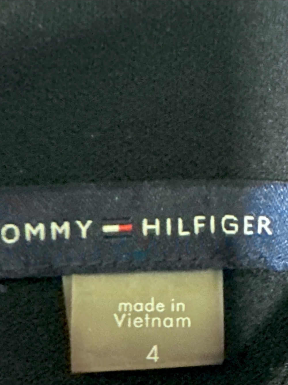 Tommy Hilfiger Black Fit Flare Dress Size 4 Sleeveless Zip Career Business Midi - Picture 4 of 5
